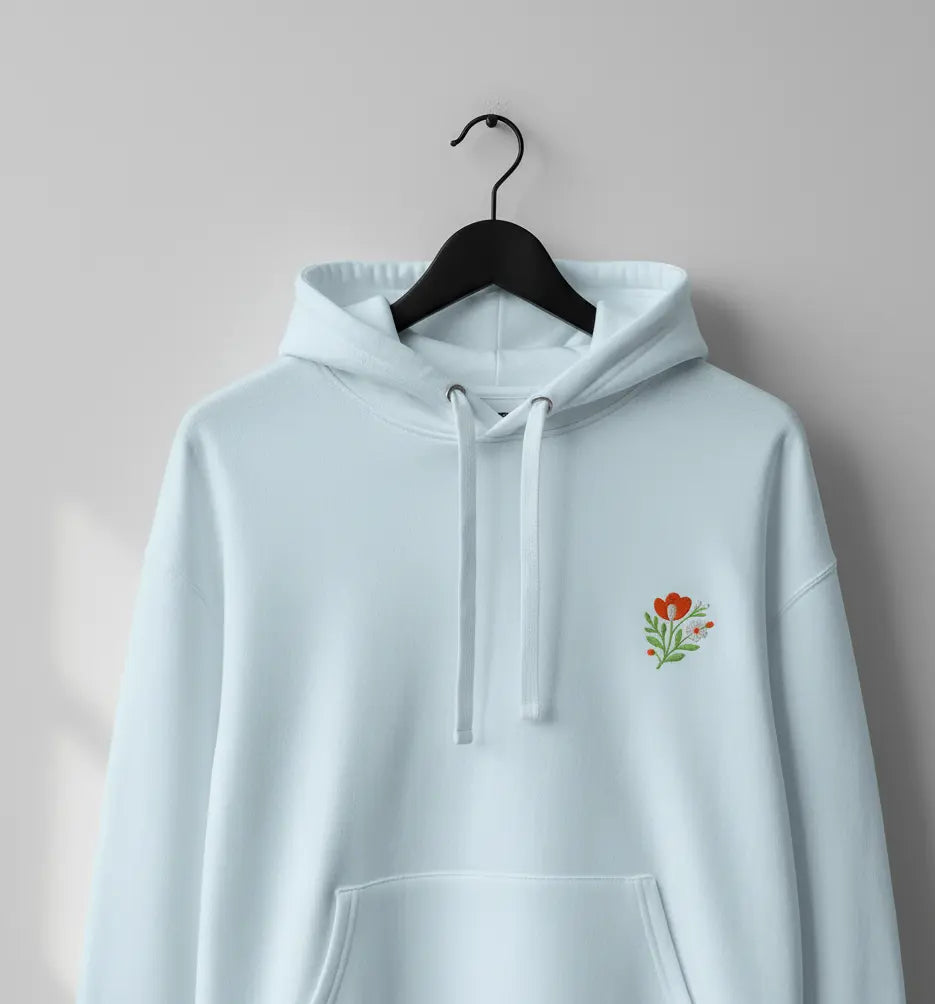 Hoodie à capuche unisexe – Broderie Edition Flowers - KLYKSTORE