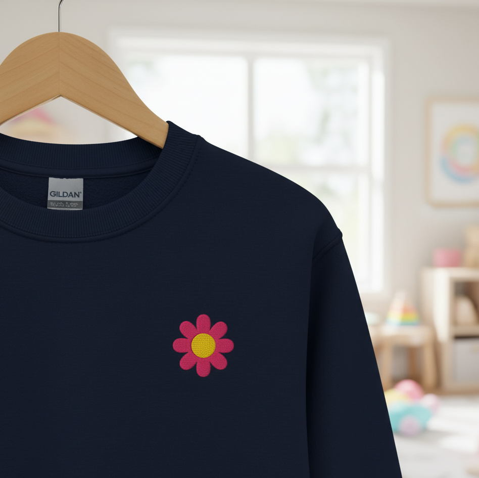 Sweat enfant - Broderie Fleur Marguerite