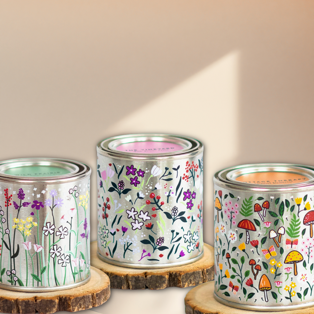 Trio Bougie Signature Pot de Peinture : Vignoble - Prairie Sauvage - Cottage Therapy - KLYKSTORE
