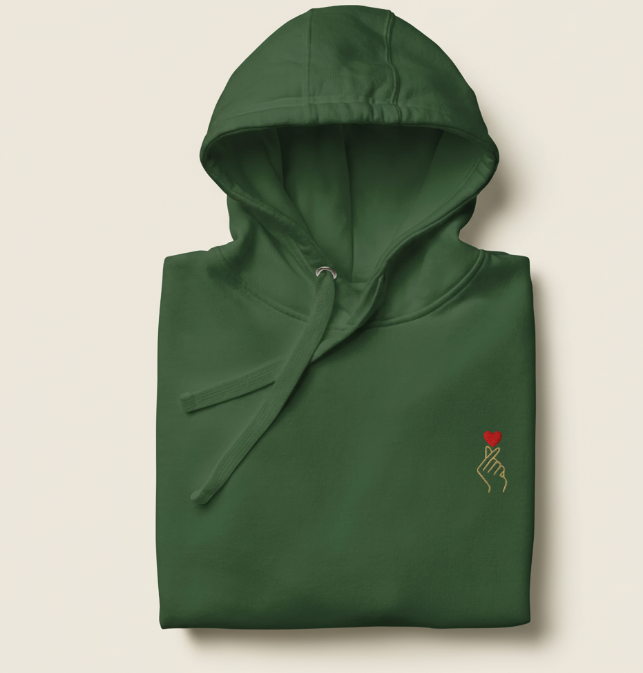 Hoodie à capuche unisexe – Broderie Edition Coeur - KLYKSTORE