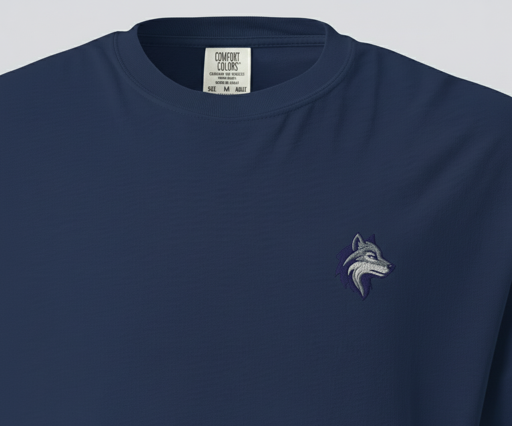 T-shirt Classic Coton épais unisexe – Broderie Edition Loup - KLYKSTORE