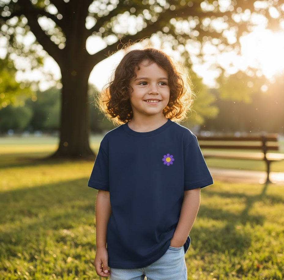 Children's T-shirt - Daisy Embroidery