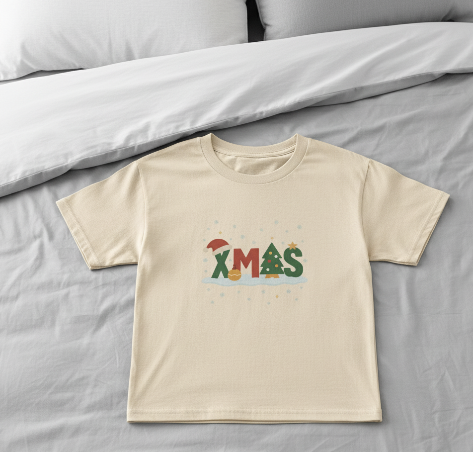 T-shirt enfant Noël 100% coton - Imprimé Edition Noël Xmas - KLYKSTORE