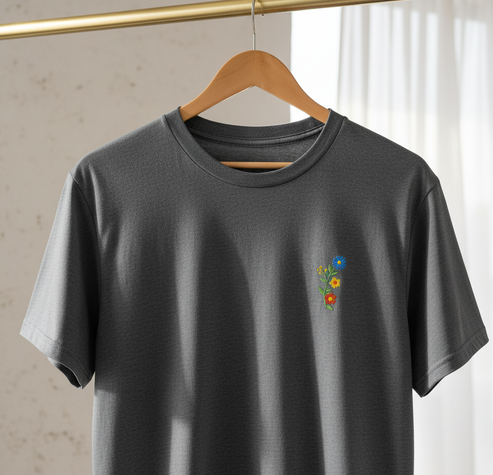 Teen T-shirt - Floral Embroidery