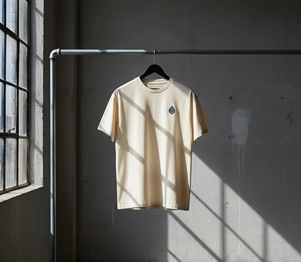 T-shirt boxy oversize homme – Coton premium - Broderie Edition Oeil de Plume - KLYKSTORE