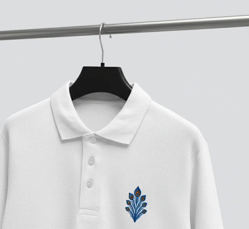 Polo unisexe – Coton Premium & Coupe ajustée - Broderie Edition Paon - KLYKSTORE